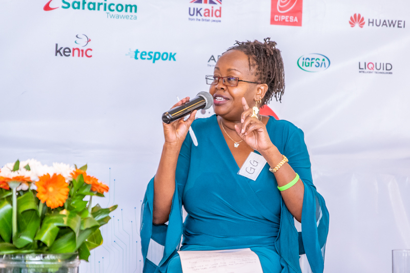 Grace Githaiga, convenor of KICTANet during the Kenya Internet Governance Forum 2022 in Nairobi