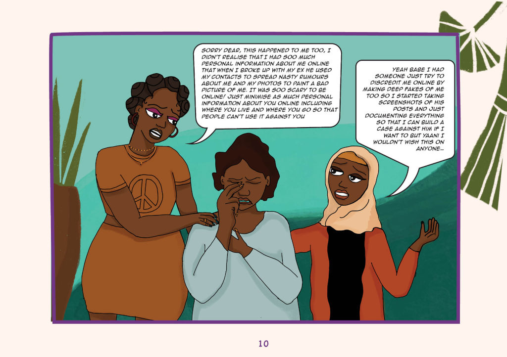 Slide11 Comic Women and safe keeping safe online
