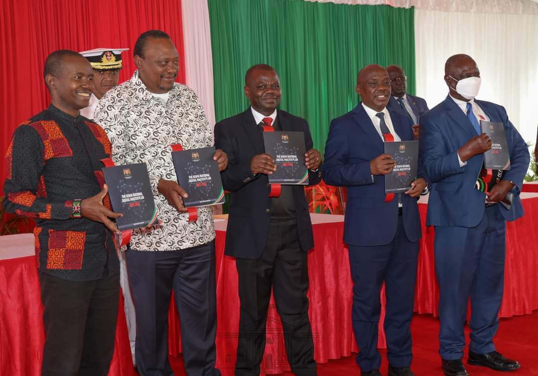 Former President of the Republic of Kenya Uhuru Muigai Kenyatta inaugurates the Kenya National Digital Master Plan( 2022_32) that will guide the structured delivery of ICT in Kenya for the next ten years.