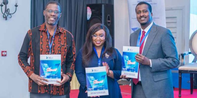 Mr Mahat Somane, Advocate of the High Court of Kenya, Mr John Walubengo, ICT Expert and Trustee at KICTANet and Ms Julie Matheka, Progrmame Manager ICJ Kenya during their session "The Place of Technology in elections"