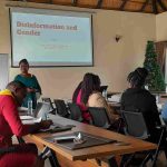 Ms Grace Githaiga training of Bungoma county female journalists on Media Women in technology