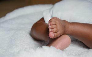 New born feet for child identification