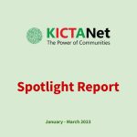 Cover page of the KICTANet quarterly spotlight report for January 2023 - March 2023