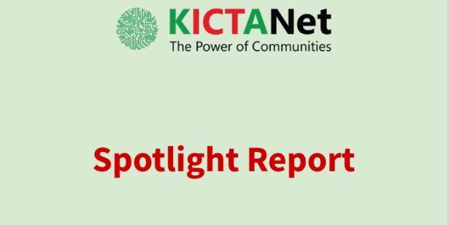 Cover page of the KICTANet quarterly spotlight report for January 2023 - March 2023