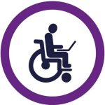 Website accessibility wheelchair icon