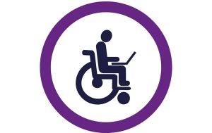 Website accessibility wheelchair icon