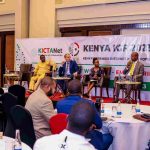 ( From L-R) ‘Gbenga Sesan, Paradigm Initiative, Mr. Bernd Lakemeie, GIZ Kenya, Ms Grace Githaiga, KICTANet, Dr Vincent Ngundi, CA, Mercy Ndegwa, META during the High (C-Level) Panel – The Internet We Want – Empowering All Kenyan People during the Kenya Internet Governance Forum held in Nairobi, Kenya.