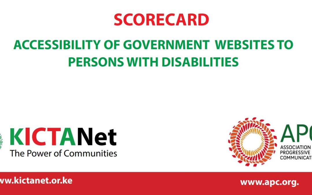 Scorecard Launch: Accessibility of Government Websites to Persons with Disabilities