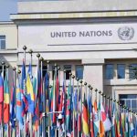 Flags of Countries in front of the United Nations Office at Geneva PHOTO Xabi Oregi