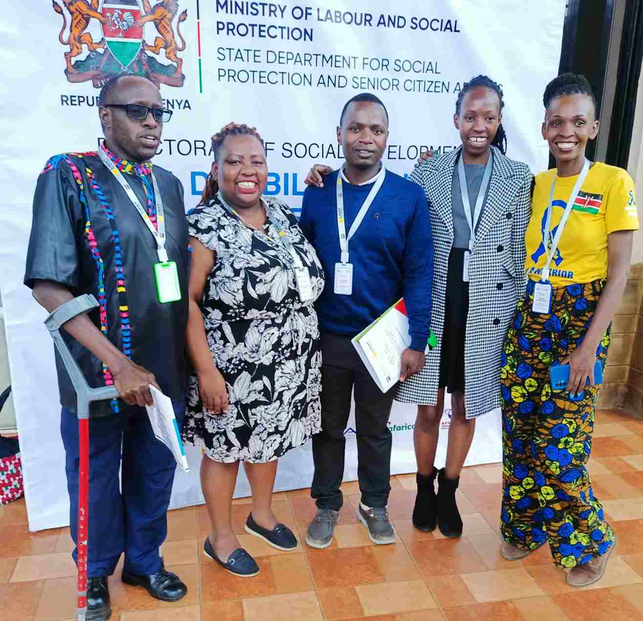 The attendants of the Kenya Disability Inclusion Conference posing for a photo on 29th November 2023