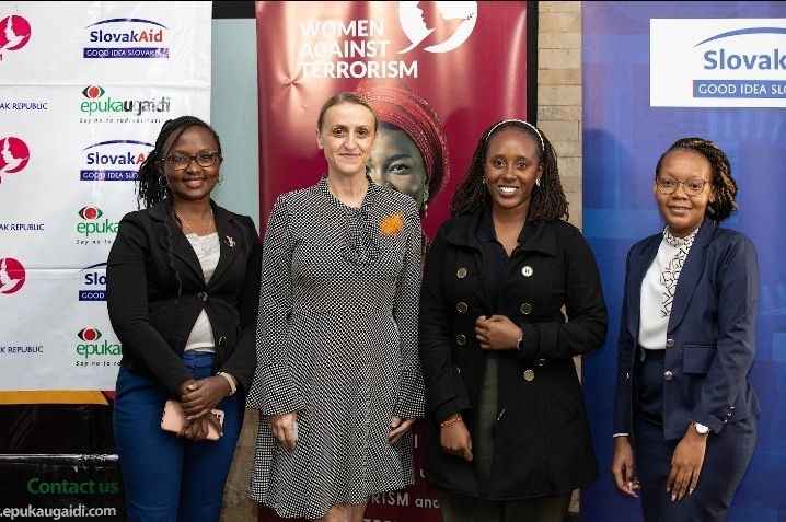 Linda GichohiLinda Gichohi, Dr. Vladislava Gubalova from GLOBSEC and other participants during a high-level dialogue on “Bridging Voices for ASAL Women”, as part of the 16 Days of Activism campaign organised by the Embassy of the Slovak Republic and Epuka Ugaidi.