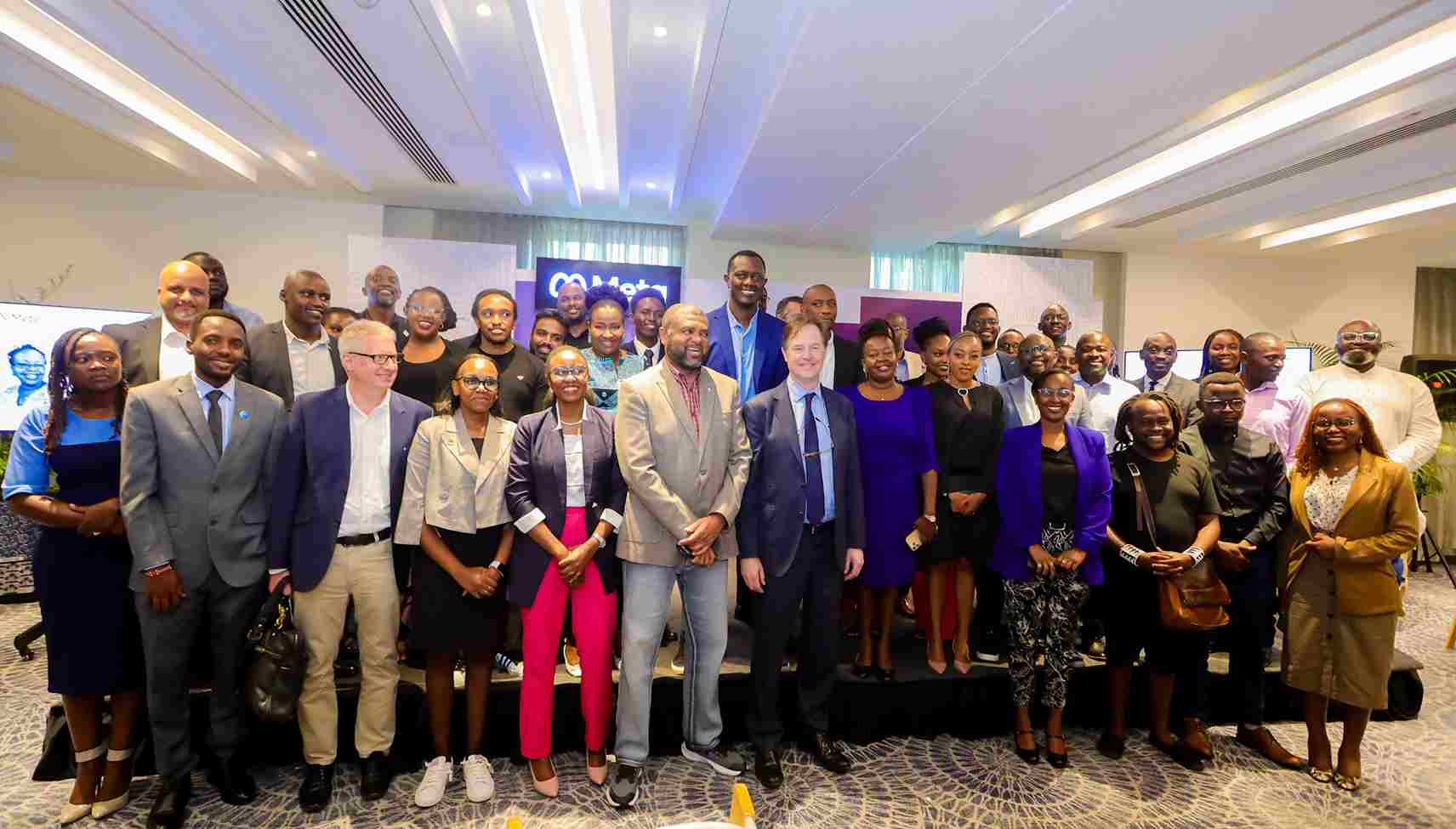 Participants share a group photo session during Local Tech Leaders Meeting with Meta’s Global Affairs President. KICTANet Thought Leadership Series.