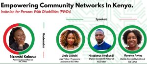 A poster on Empowering Community Networks in kenya