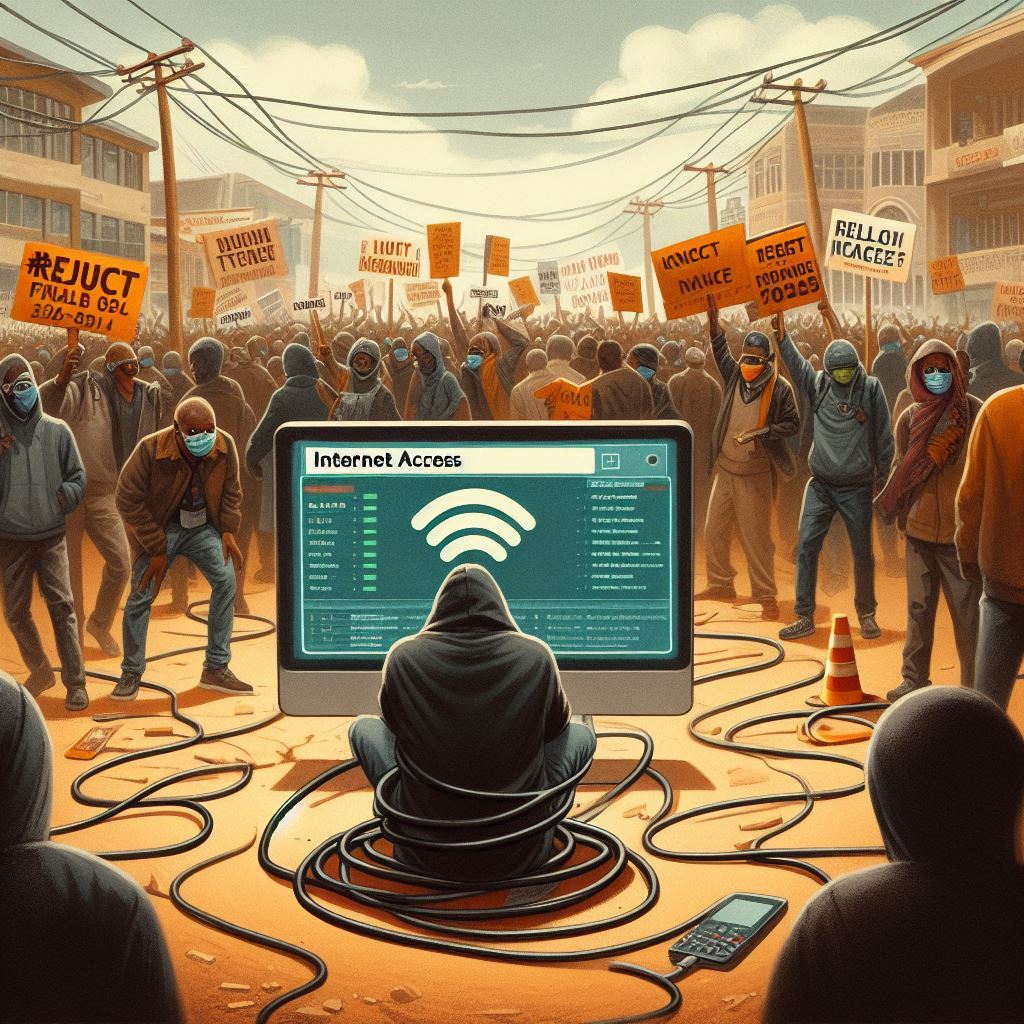 Internet shutdown in Kenya - AI generated by Bing