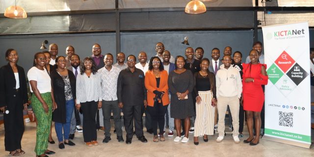 Group photo at a convening focused on strengthening coalitions for digital rights in Kenya